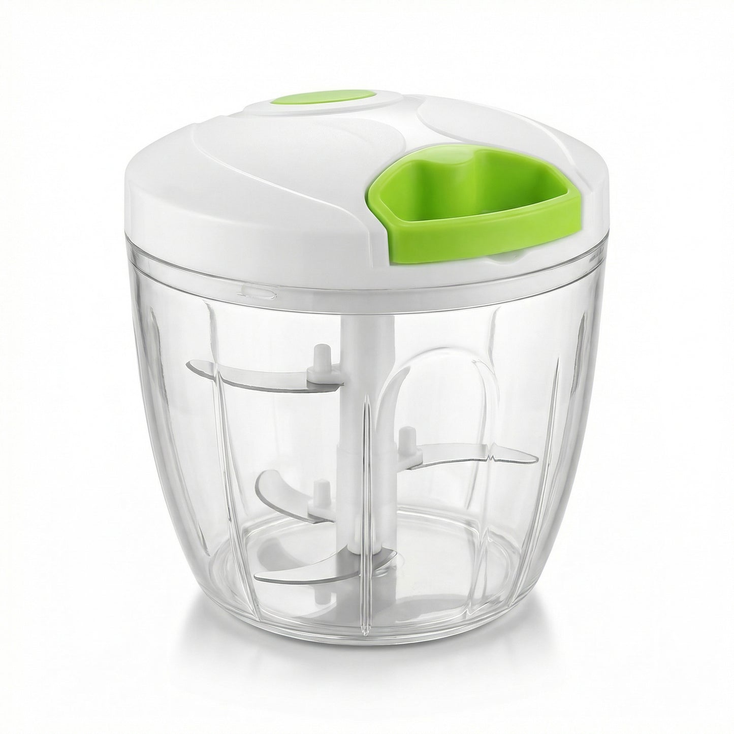 Manual Vegetable Chopper with Pull Handle – Easy Spin Onion Cutter, Compact Kitchen Food Chopper | Oveedee Home